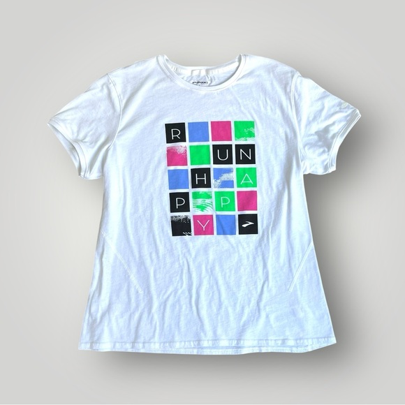 Brooks “RUN HAPPY” T-Shirt - Picture 1 of 6